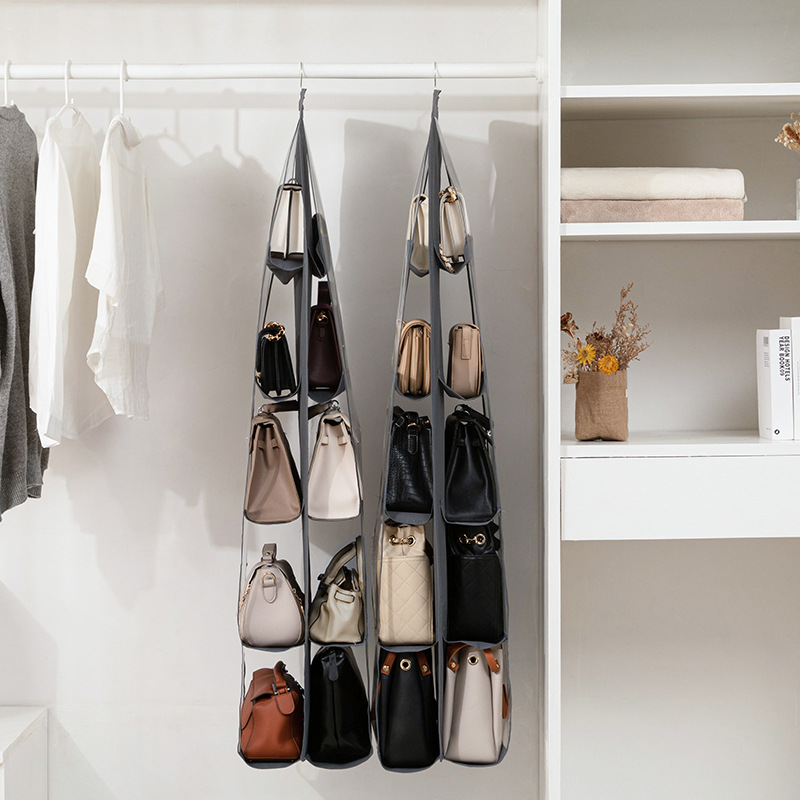 حامل حقائب  قابل للطي  مع منظم  معلق بخطافات معدنية
