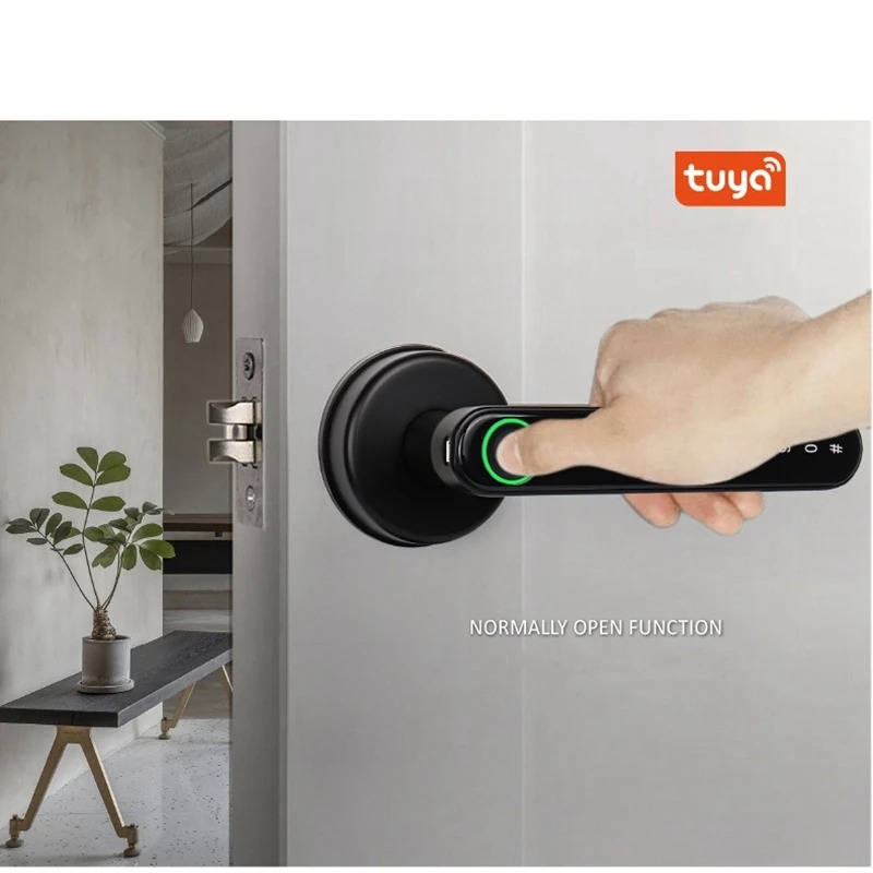 مقبض الباب الذكي بتصميم معدني متين