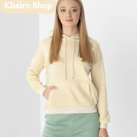 Sweats à capuche ( hoodies )adulte unisexe Blanc cassé  (crème )- Polycoton
