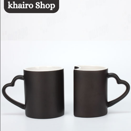 أكواب السحر الأسود زوجين مقبض القلب