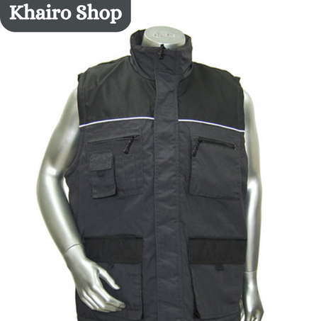 Gilet de travail professionnel Gris-noir pour homme et femme