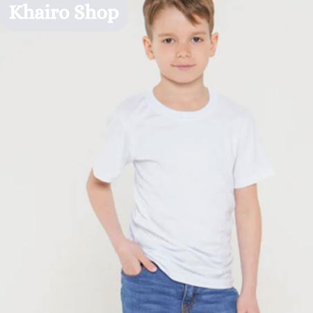 T-shirt enfant Blanc manches courtes coton blanc-100% Coton