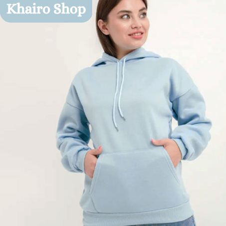 Sweats à capuche( Hoodies) adulte unisexe  bleu ciel- Polycoton