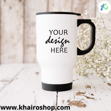 كوب معزول (ترمس) 450 مل أبيض مسامي