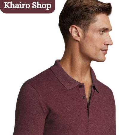 Polo demi manches Oxblood chiné- Phoenix sol s