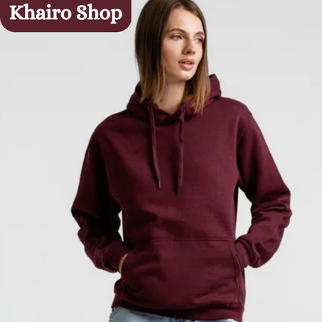 Sweats à capuche ( Hoodies) adulte unisexe Bordeaux Polycoton