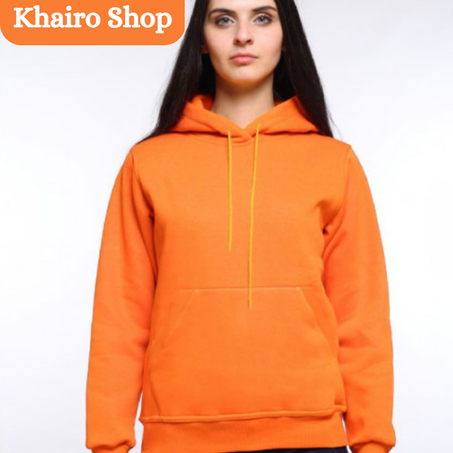 Sweats à capuche( Hoodies) adulte unisexe orange- Polycoton