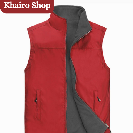 Gilet de travail sans manches imperméable rouge