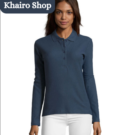Polo manches LongueS  Femme couleur Bleu foncé  PODIUM-Sol's