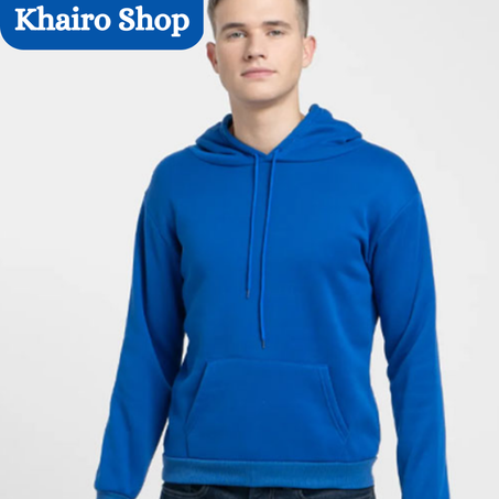 Sweats à capuche adulte unisexe bleu roi Polycoton