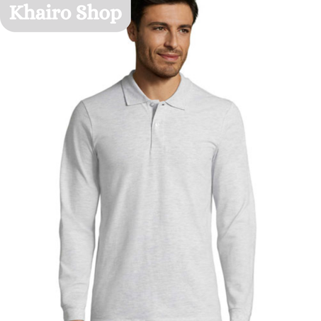 Polo manche Longue  Homme couleur Blanc  chiné PERFECT-Sol's