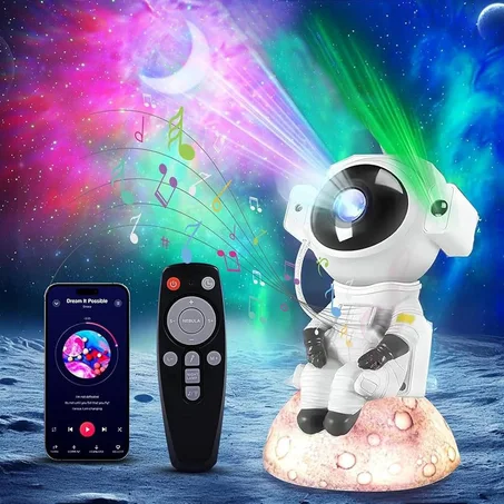 بروجكتور رائد الفضاء لعرض النجوم والمجرة في الغرفة