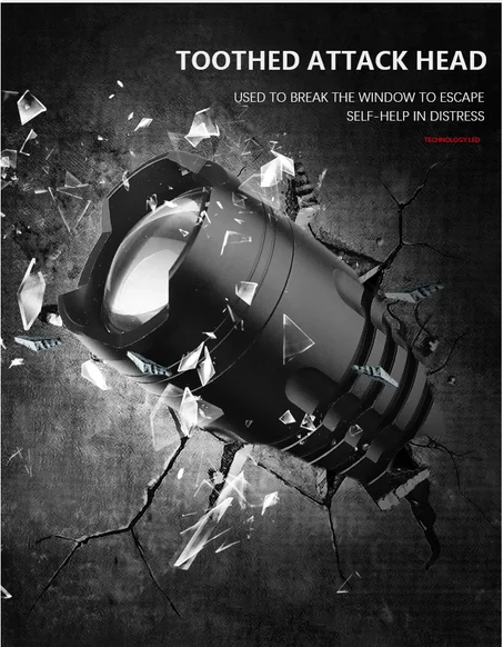 مصباح يدوي خارق مقاوم للماء ومقاوم للصدمات