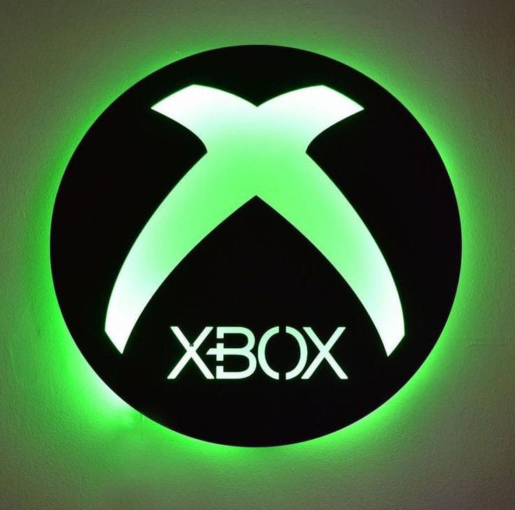 tableau XBOX  en bois mdf avec led RGB