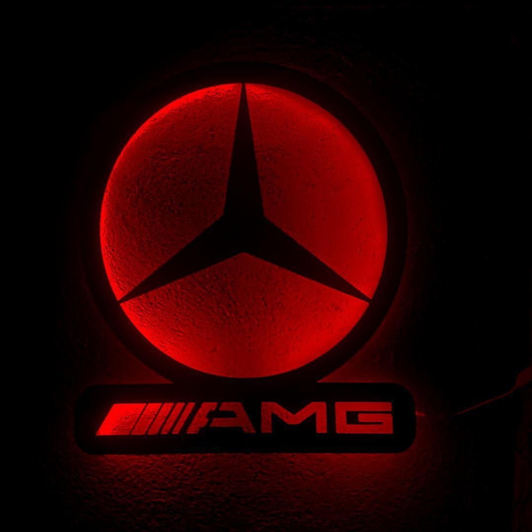tableau AMG en bois mdf avec led RGB