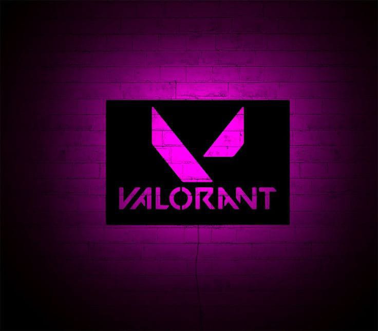 tableau valorant en bois mdf avec led RGB