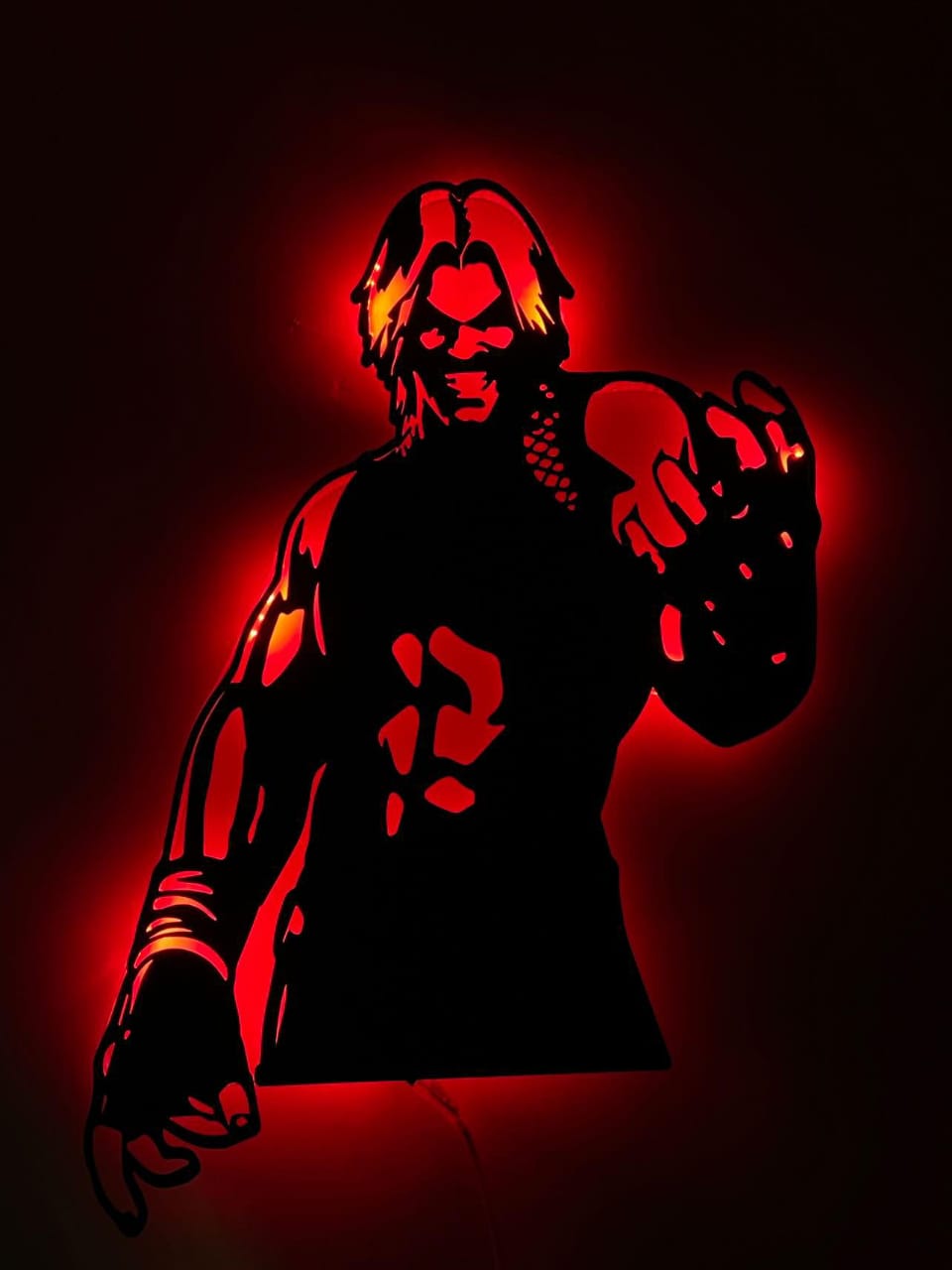 tableau  en bois mdf avec led RGB