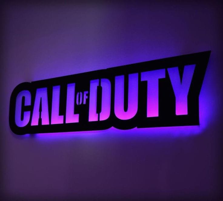 tableau CALL of DUTY  en bois mdf avec led RGB