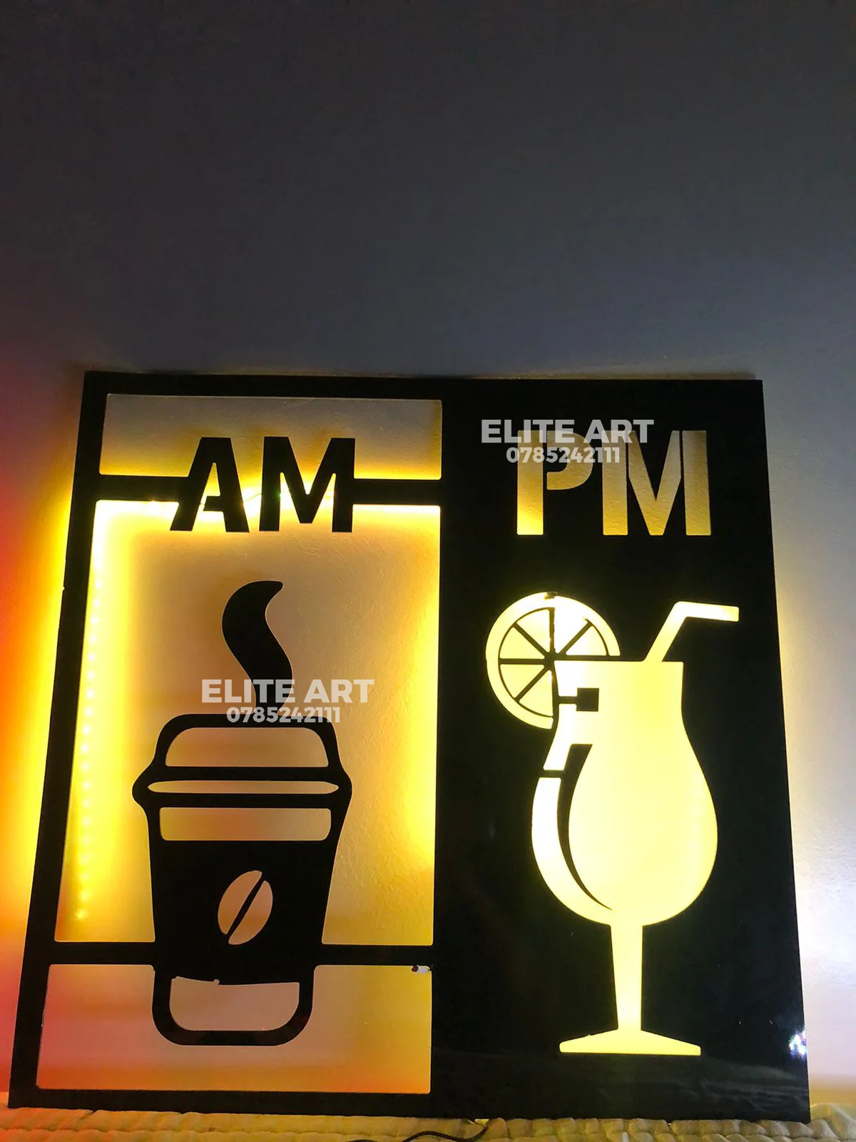 tableau COFFE SHOP  alicoband avec led RGB