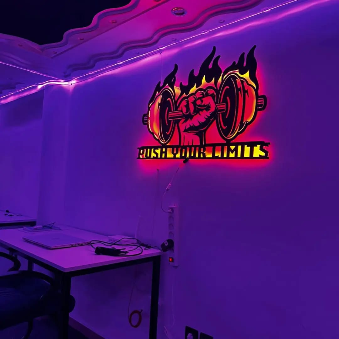 tableau en bois mdf avec led RGB