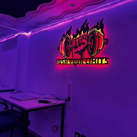 tableau en bois mdf avec led RGB