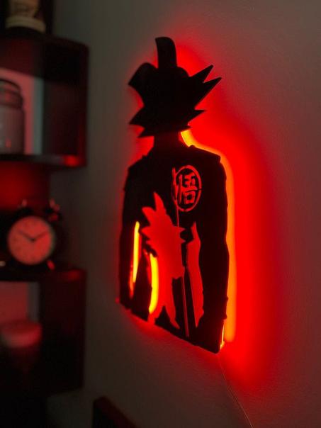 tableau anime  en bois mdf avec led RGB