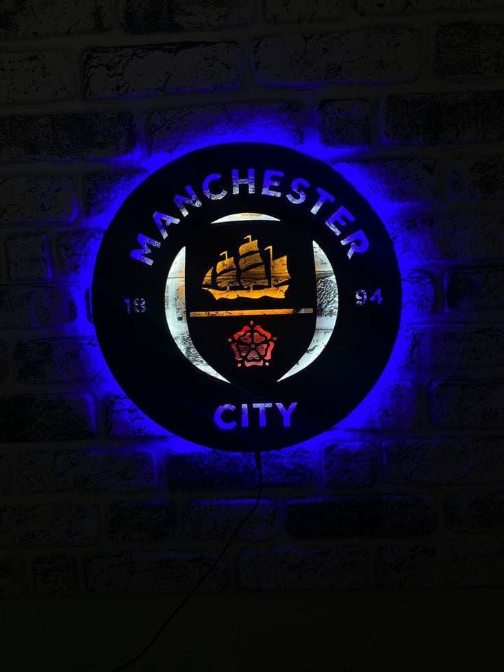 tableaux Clubs de football en bois mdf avec led RGB