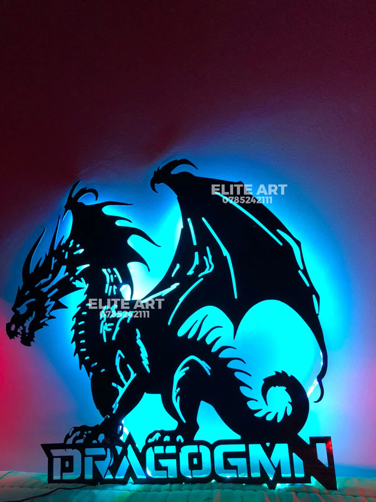 tableau DRAGON  alicoband avec led RGB