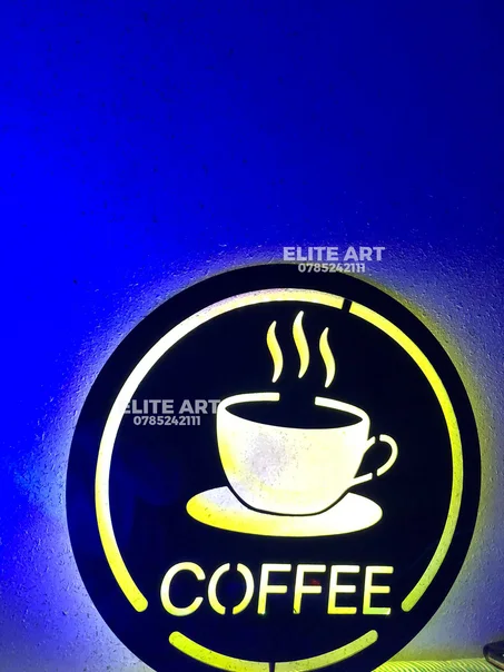 tableau COFFE SHOP  alicoband avec led RGB