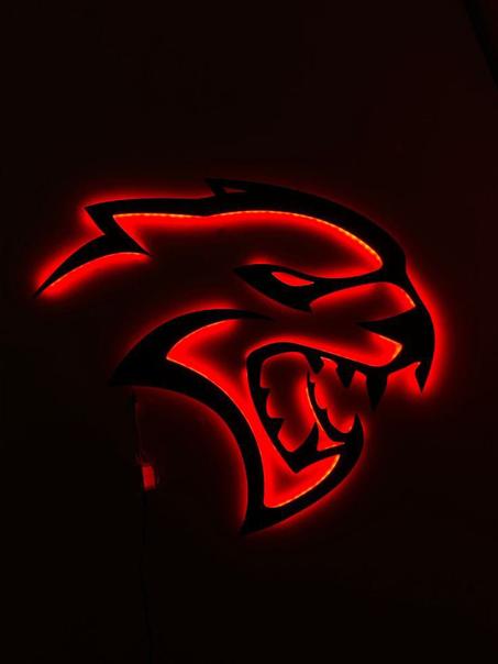 tableau GTR  en bois mdf avec led RGB