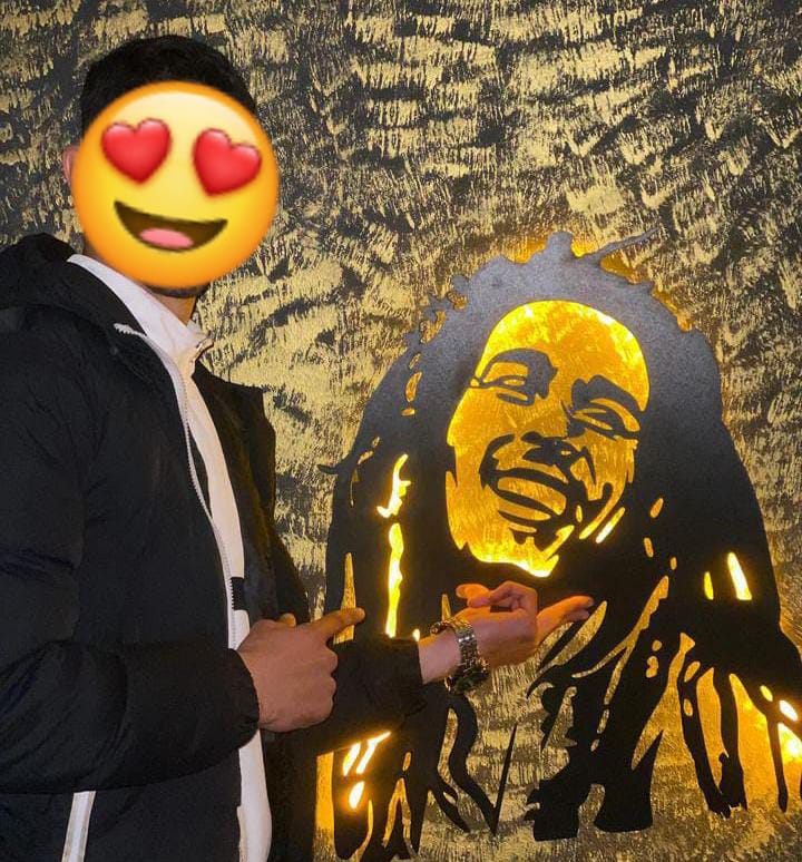 tableau en bois mdf avec led RGB