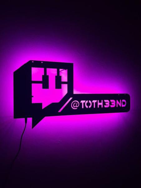 tableau  en bois mdf avec led RGB