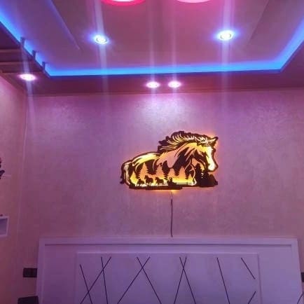 tableau en bois mdf avec led RGB