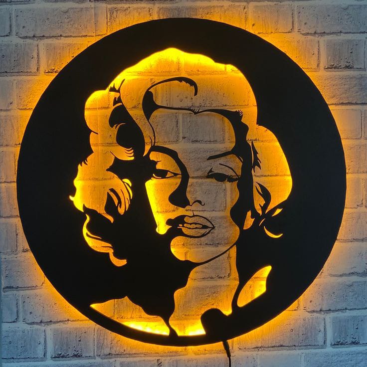 tableau  en bois mdf avec led RGB