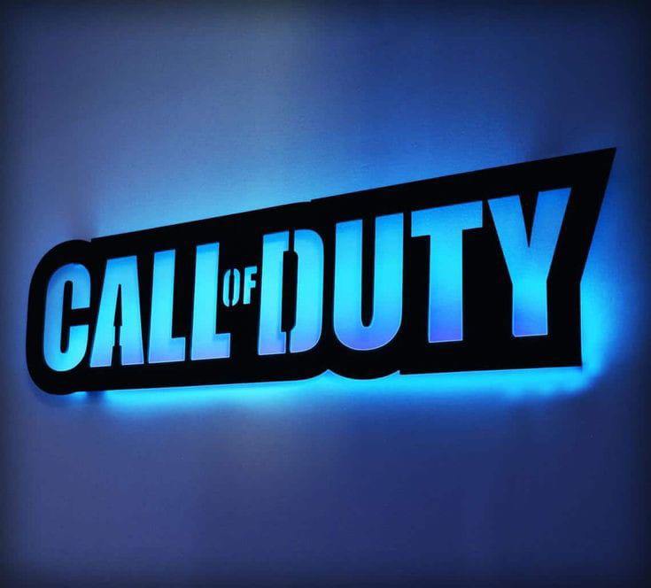 tableau CALL of DUTY  en bois mdf avec led RGB