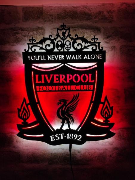 tableaux Clubs de football en bois mdf avec led RGB