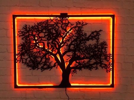 tableau en bois mdf avec led RGB