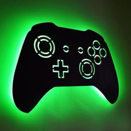 tableau manette  en bois mdf avec led RGB