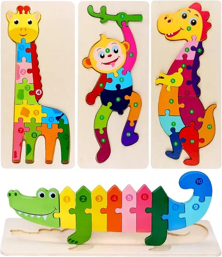 Puzzle 3D en bois Educatif(deux pieces 25 livraison 7d)