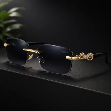 Luxury Rimless Gradient Sunglasses
