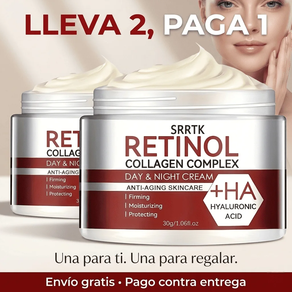 Crema Retinol + Colágeno | Rejuvenece tu piel — LLEVA 2 AL PRECIO DE 1