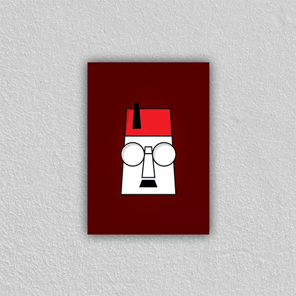 Portrait Minimaliste au Tarbouche