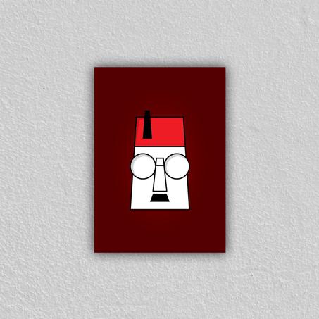 Portrait Minimaliste au Tarbouche