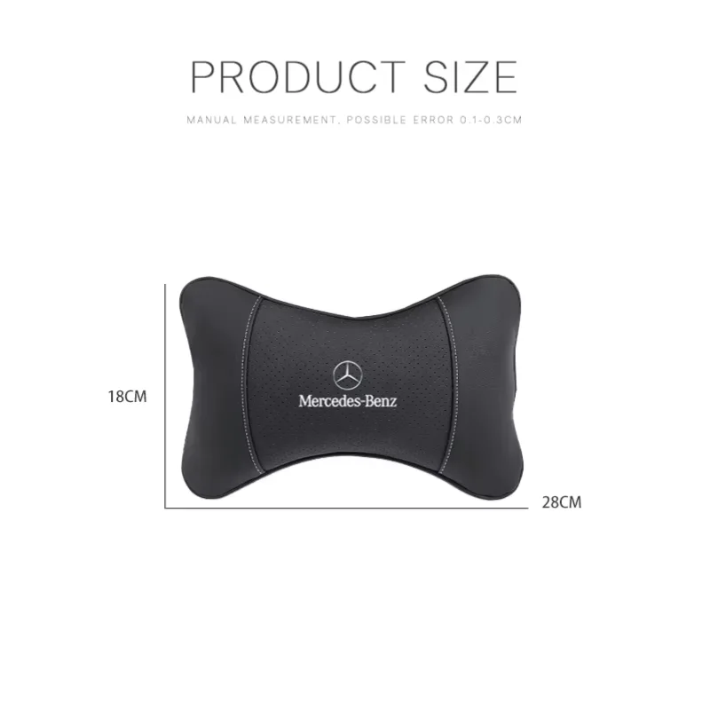 1Pcs Car Seat Headrest Auto Logo Neck Pillow
