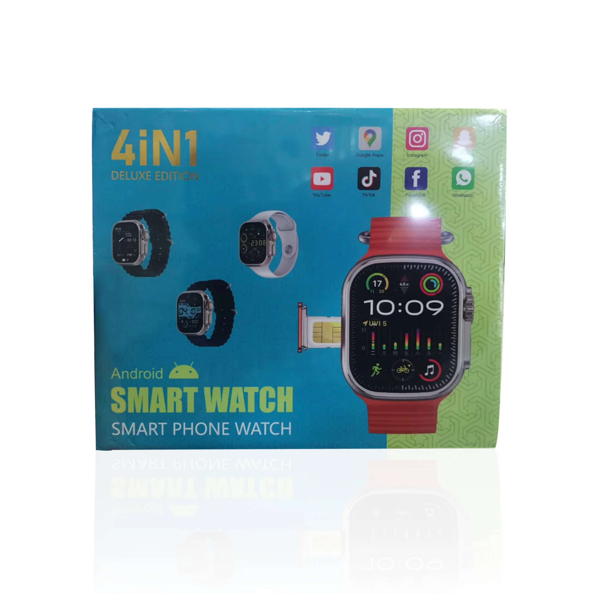 • ساعة سمارت بمدخل شريحة + 3 استيك هدية