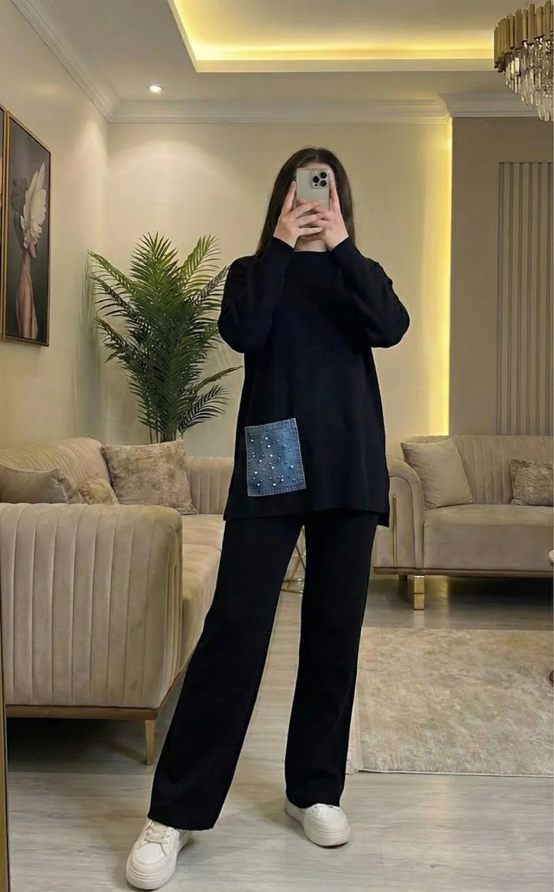 طقم تريكو نسائي (قطعتين) - جودة ممتازة وتصميم عصري ✨