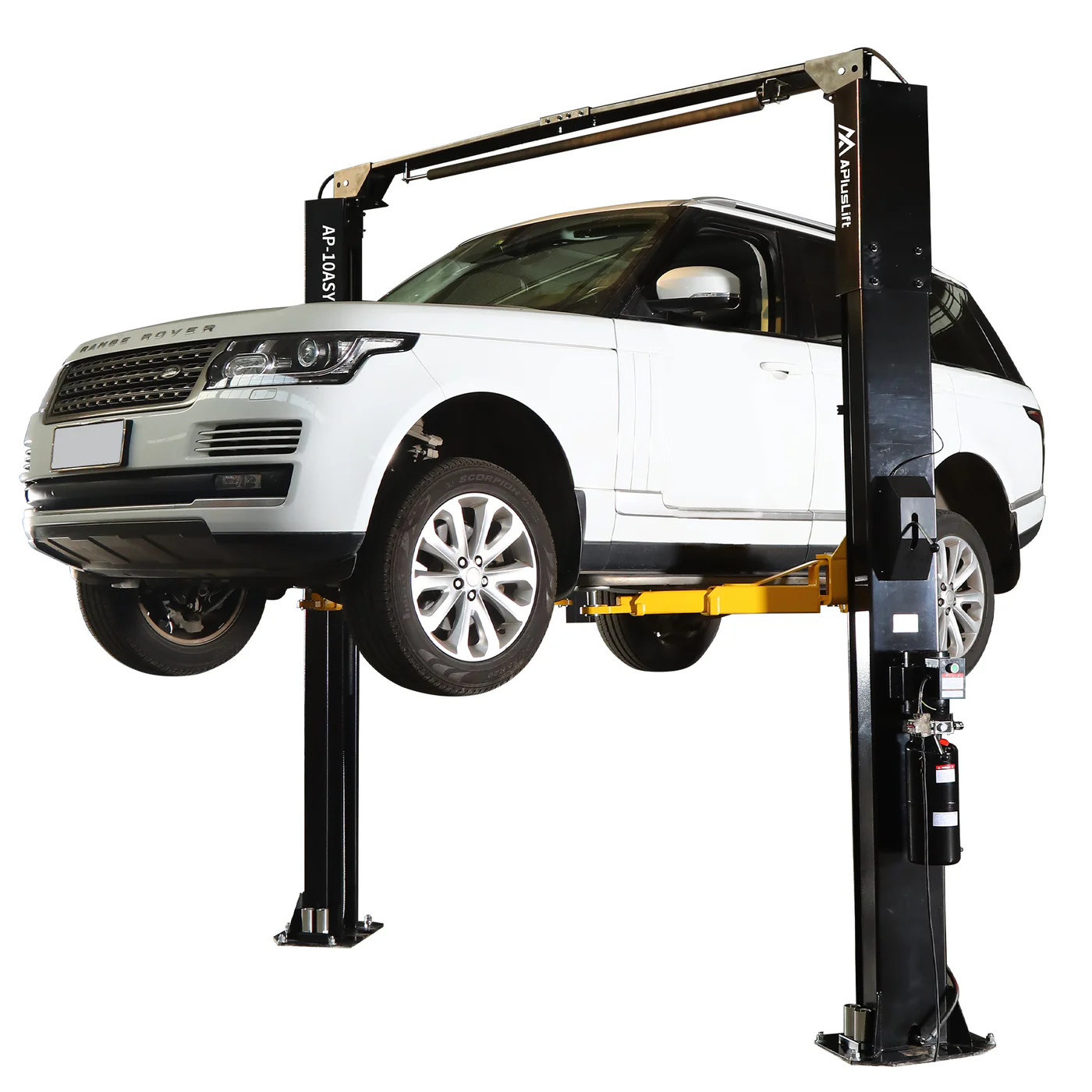 APlusLift 10,000LB 2-Post Overhead Symmetrical and Truly Asymmetrical Single Release Car Lift with 3 Year Warranty - HW-10ASY