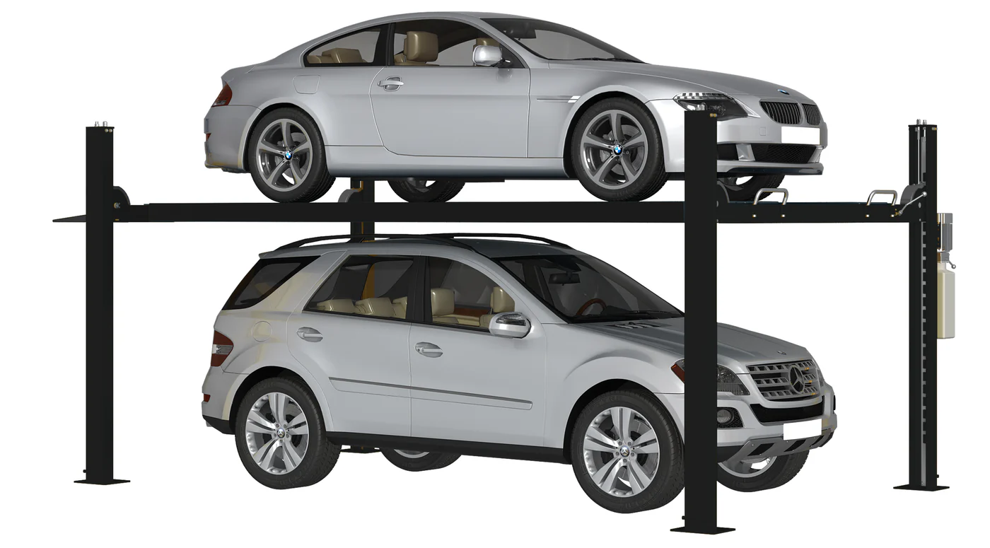 APlusLift 10,000LB 4-Post Portable Parking Storage Service Car Lift - HW-4P10S