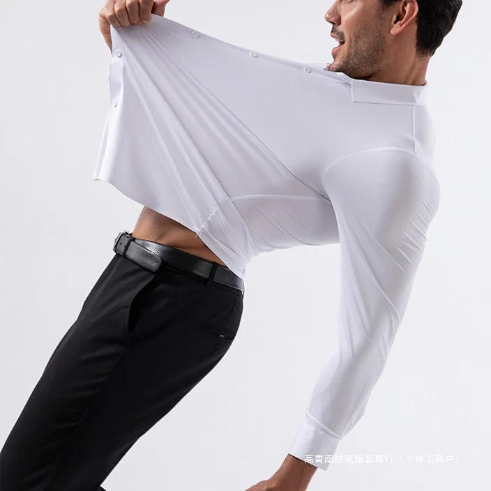 قميص عمل رجالي عالي المرونة