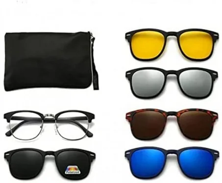 نظارات شمسية 6 في 1 المغناطيسية